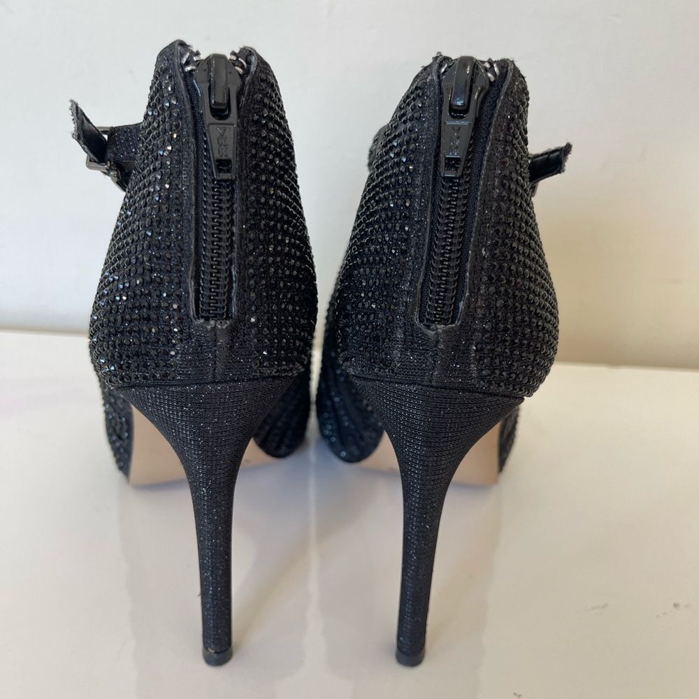 Gianni Bini Black Rhinestone Heels Size 7.5 EUC - Picture 5 of 7